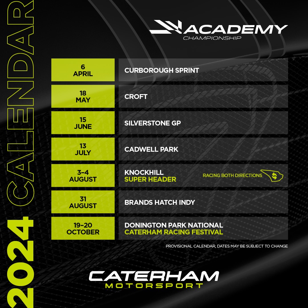 2024 Caterham Motorsport Calendar Announced! Caterham