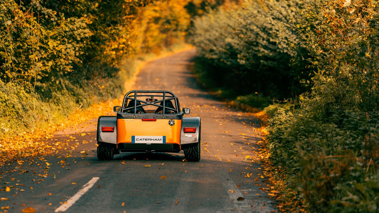 caterham car leaving